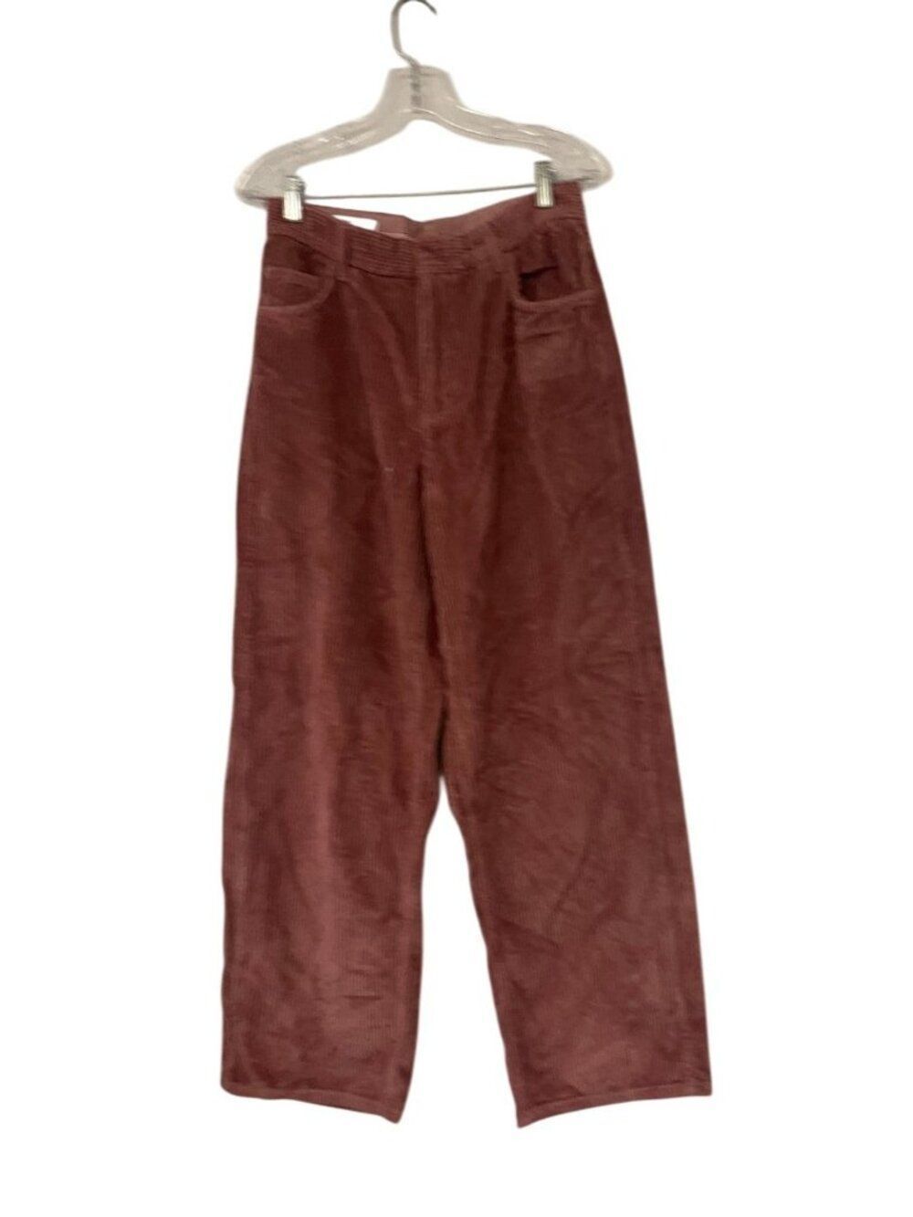 Zara Studio Corduroy Wide Leg Pants Small Light Pink High Waisted 1300/130 NWT